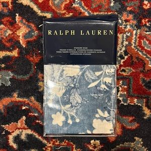 Ralph Lauren Home, indigo cottage floral, standard sham,blue.  NWT